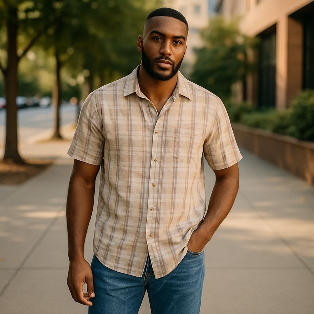 COLUMBIA Omni-Shade Sun Protection Short Sleeve Button Down Shirt 👕